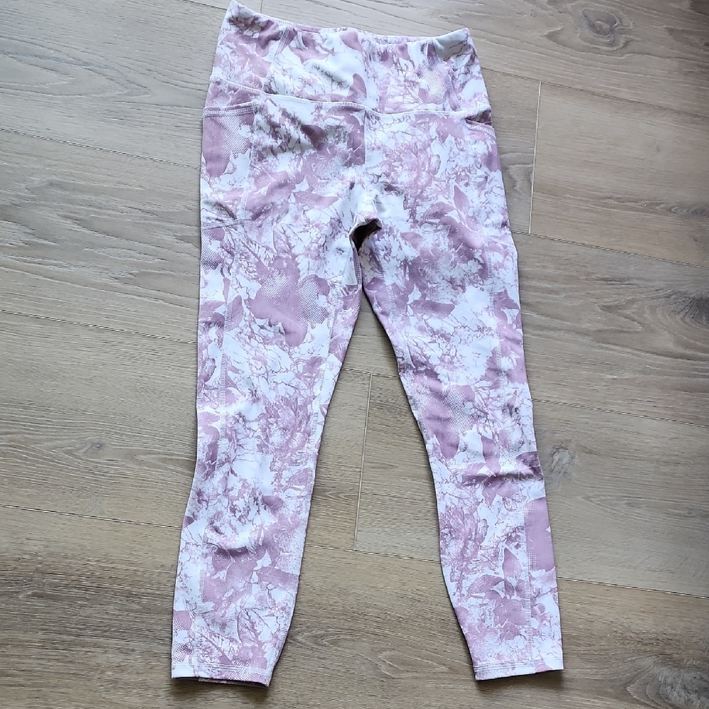 Kids Pink Patterned Leggings